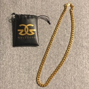 GOLDGODS solid 18K Flat Cuban gold chain